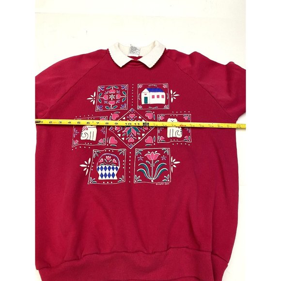 VINTAGE Gopher Red Collared Cat Lady Graphic Random, Fun Sweatshirt XL - Picture 7 of 9